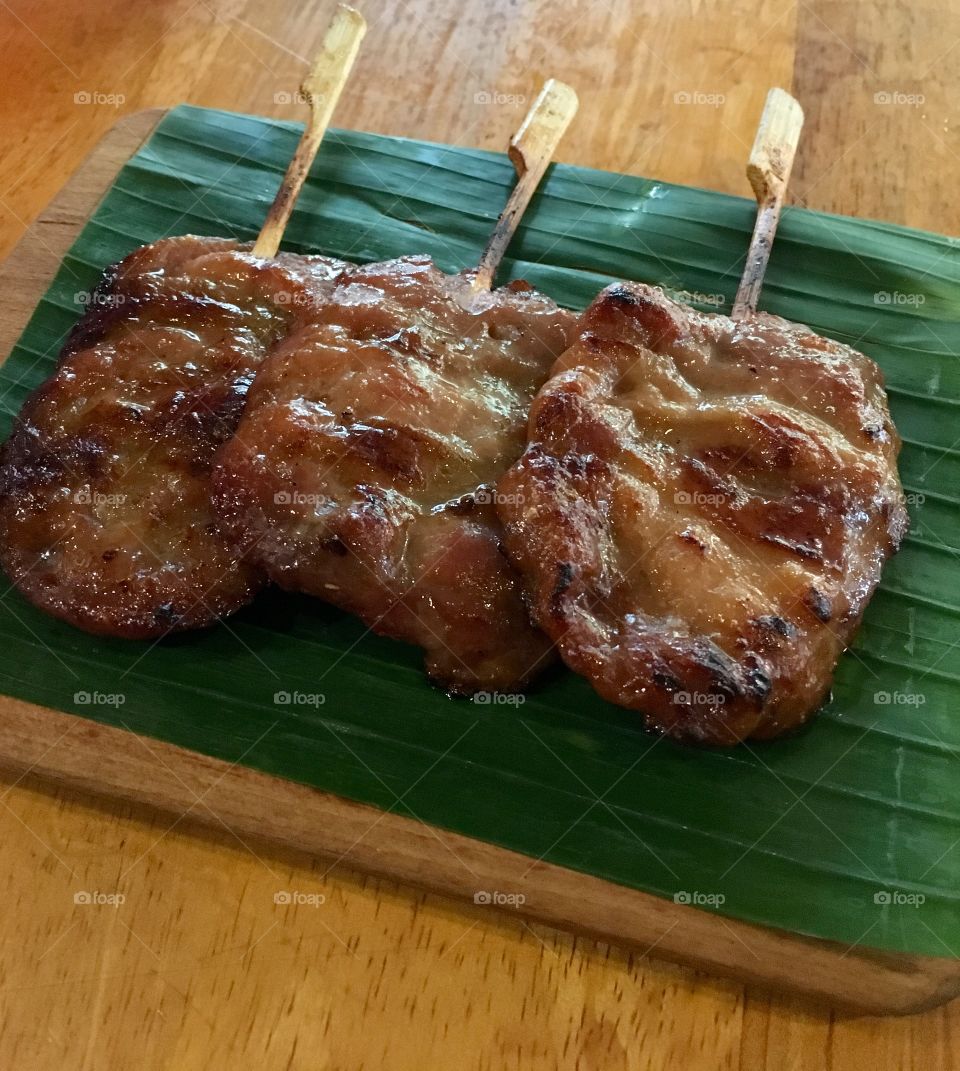Grilled pork sticks