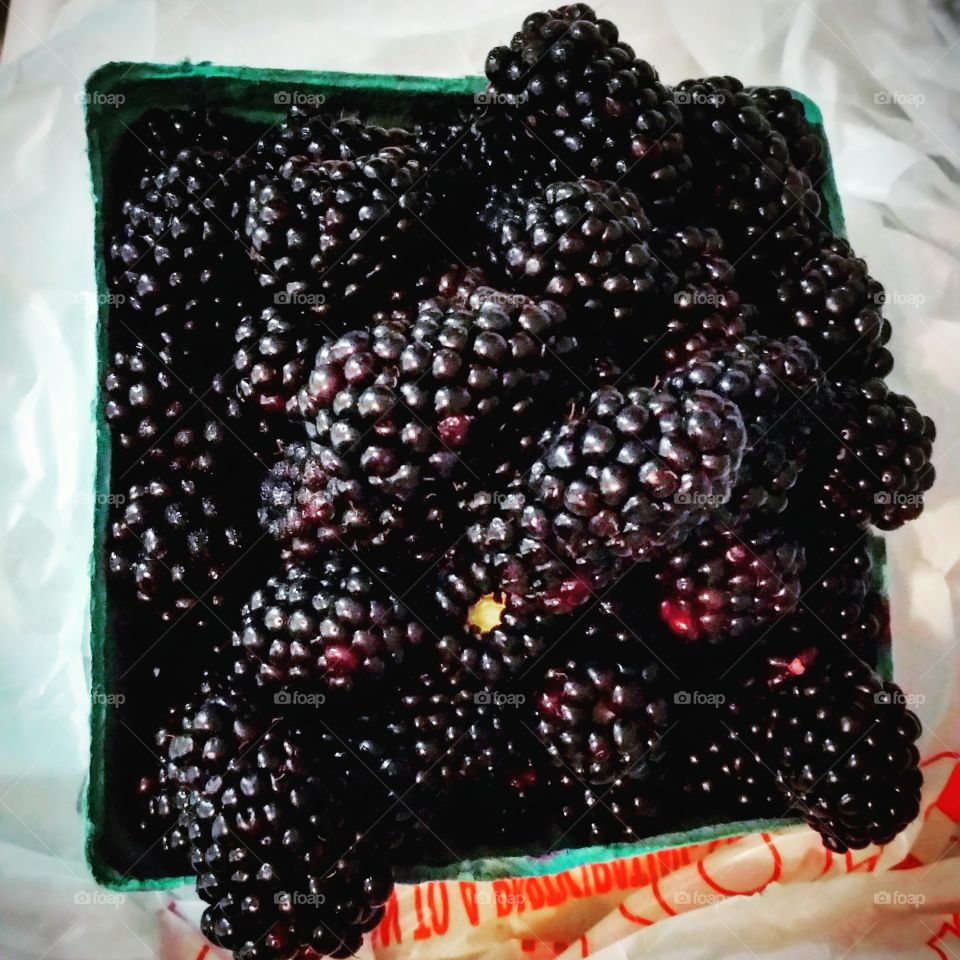 close up blackberries