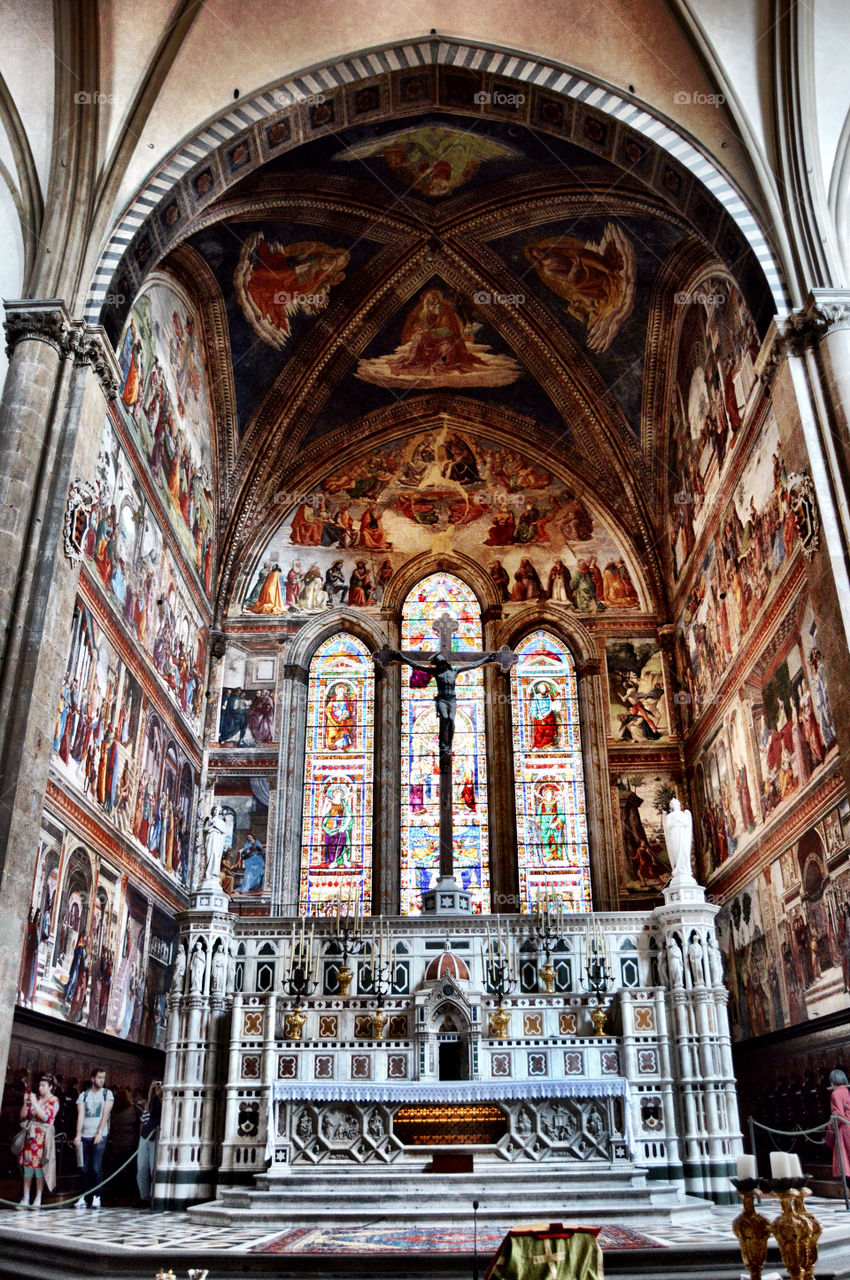 Interior de la Basilica de Santa Maria Novella. Interior de la Basilica de Santa Maria Novella (Florence - Italy)