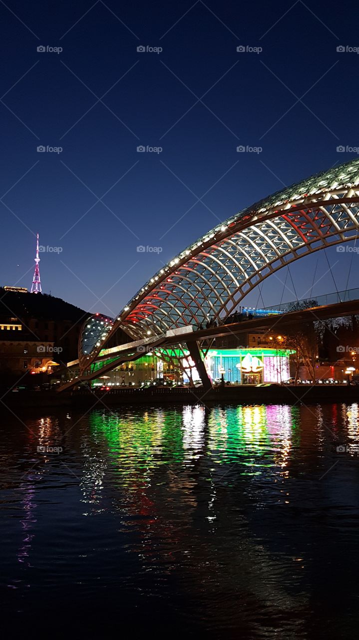 bridge in the beautiful backlight