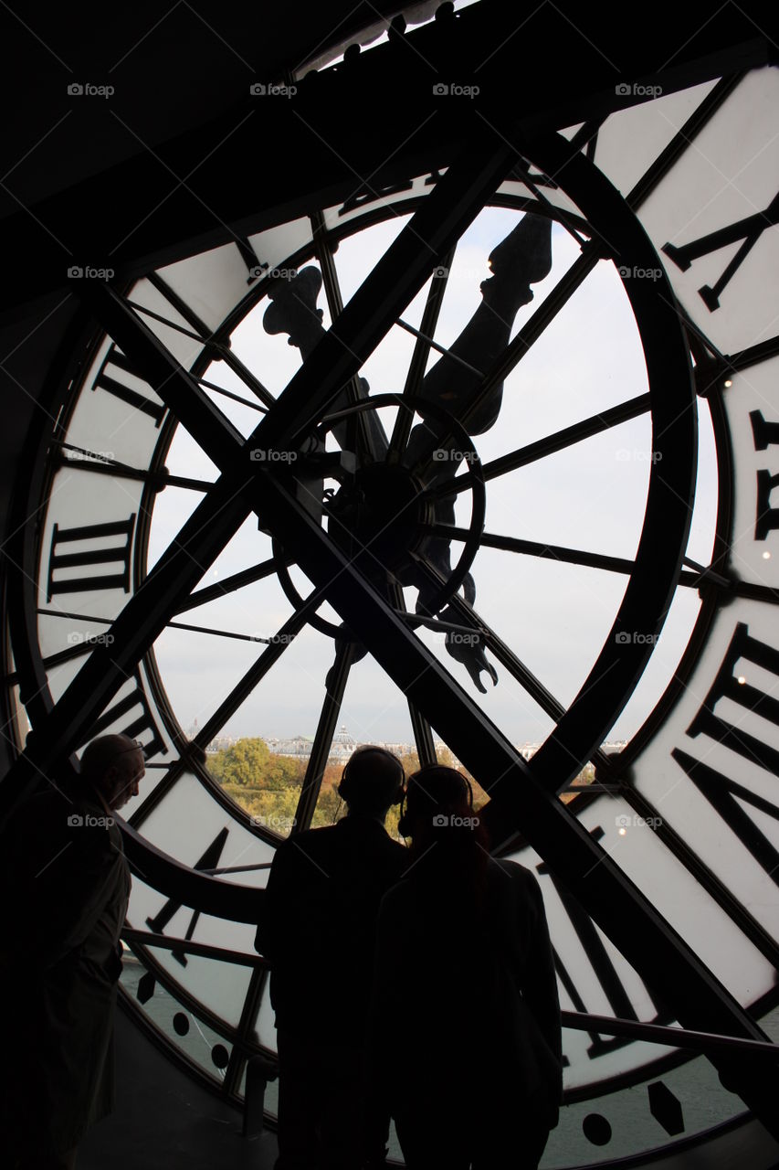 View from inside a clock tower in Paris