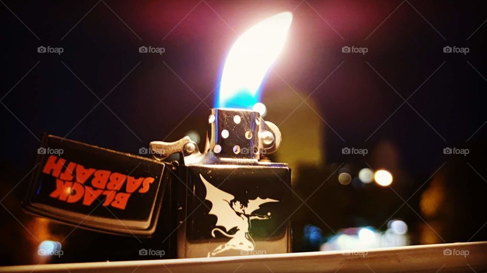 Black Sabbath Lighter Flame