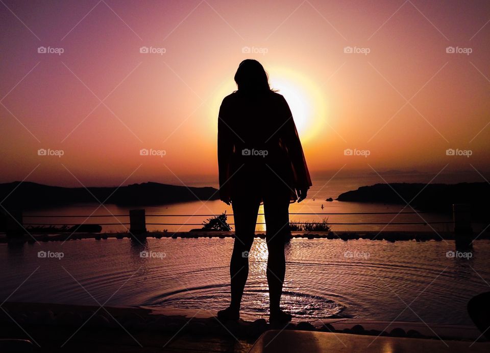 Santorini sunset, Greece. 