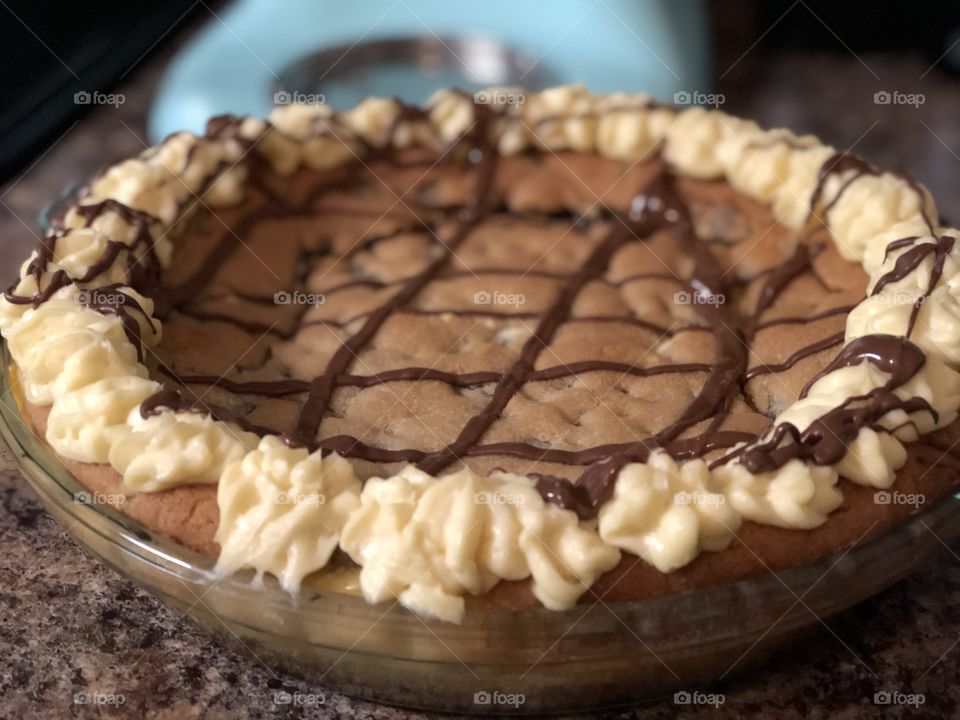 Home made Chocolate chip cookie cheesecake 