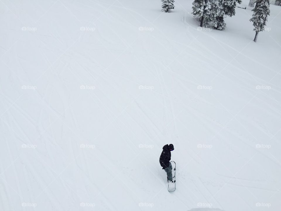 Lobe snowboarder