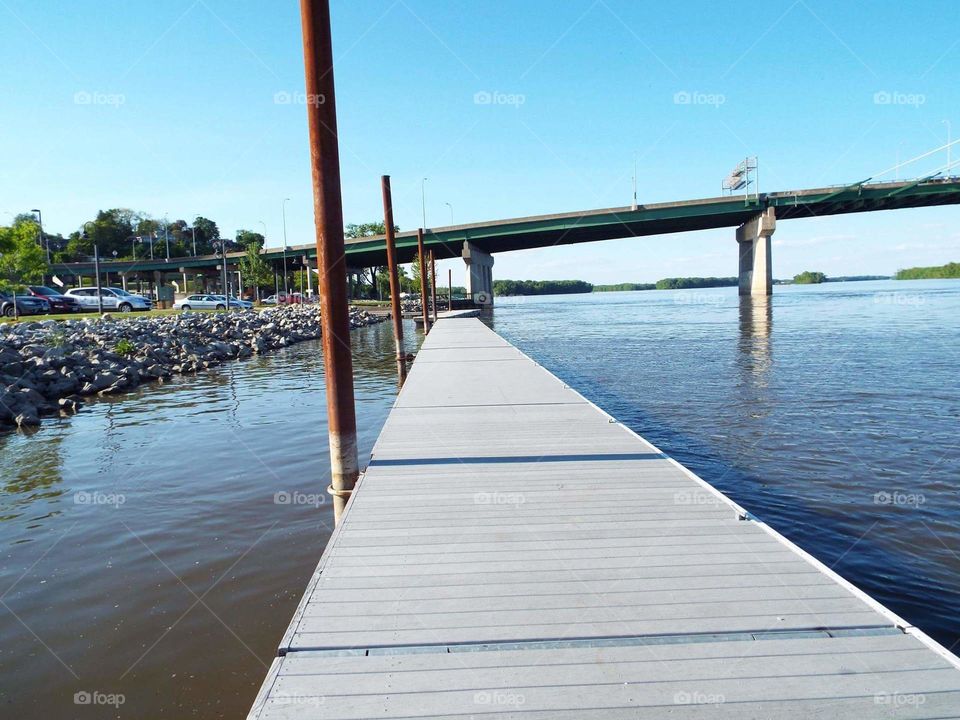 fishing dock along the river