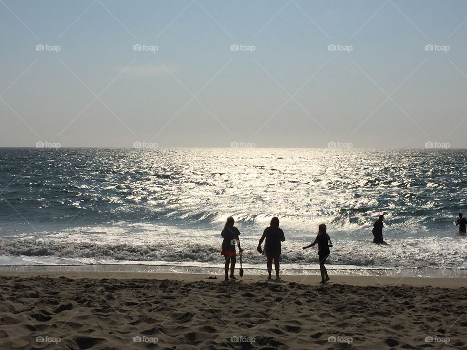 Ocean. My girls in the water