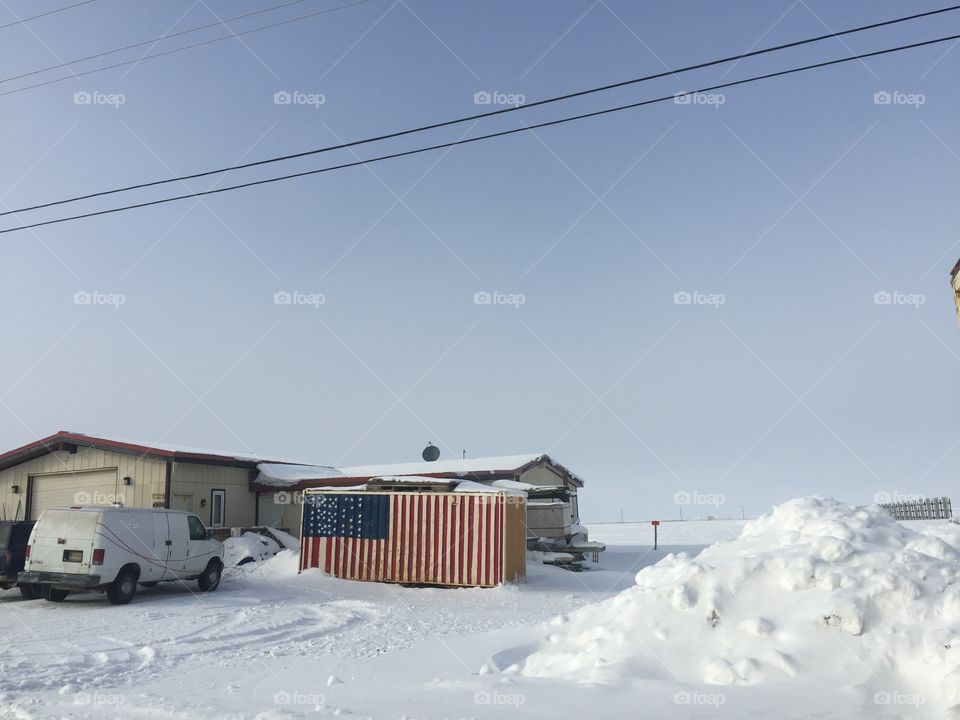 American Flag Container 