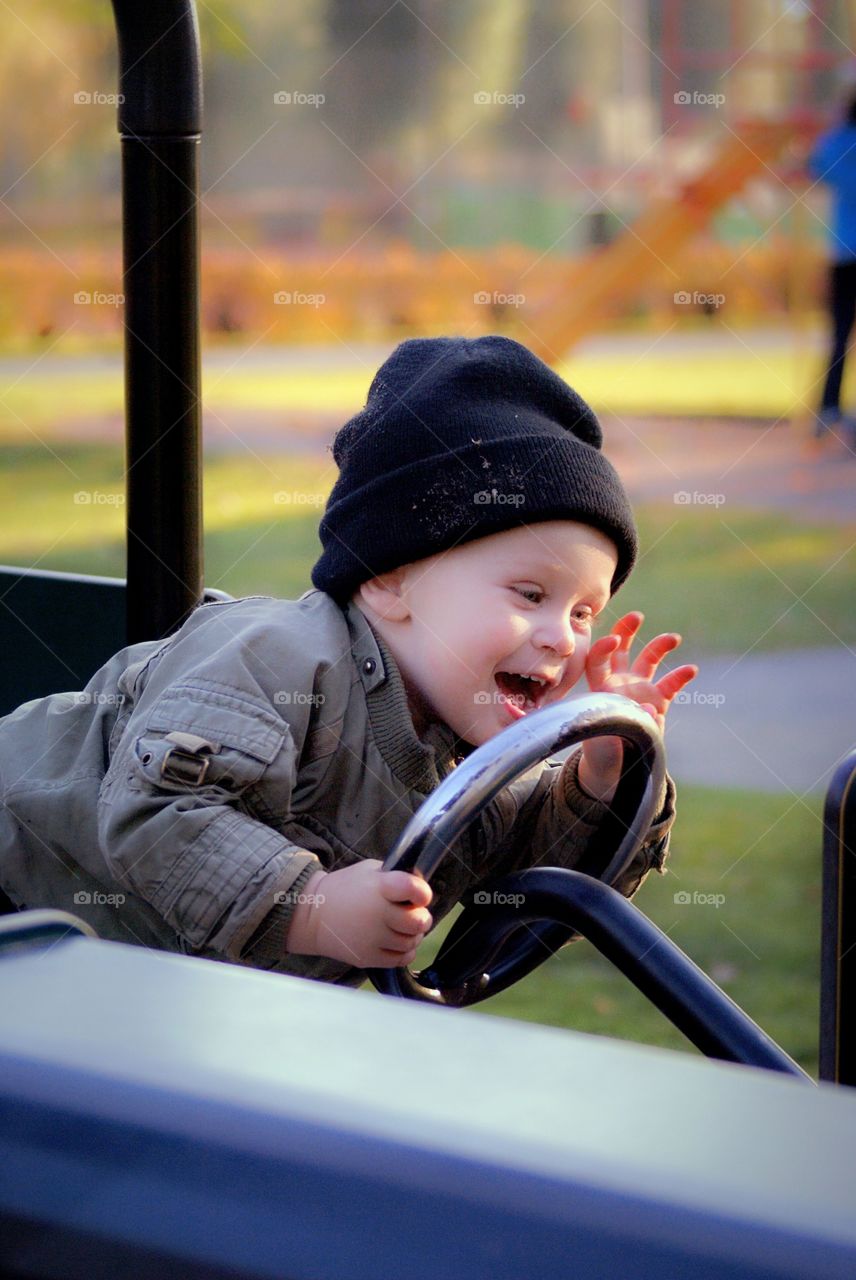 Boy playing. Boy playing at the playground