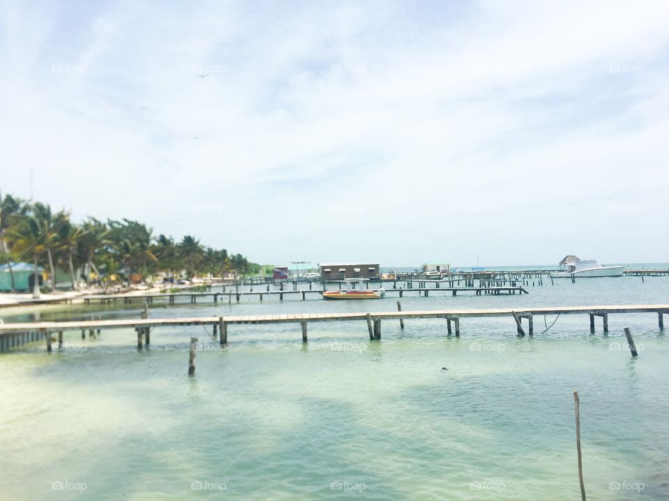 Port in Key Caulker in Belize