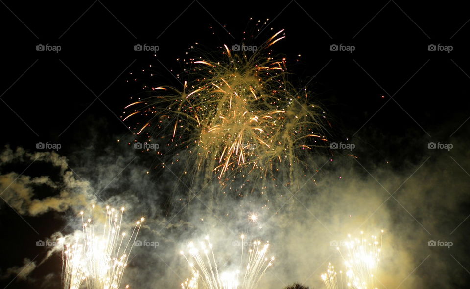 Light Up the Sky. A fireworks display at Epcot sitting on a restaurant's porch.