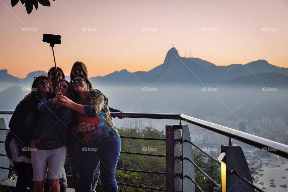 Touristic Times at the Sugarloaf - Friends in Rio de Janeiro