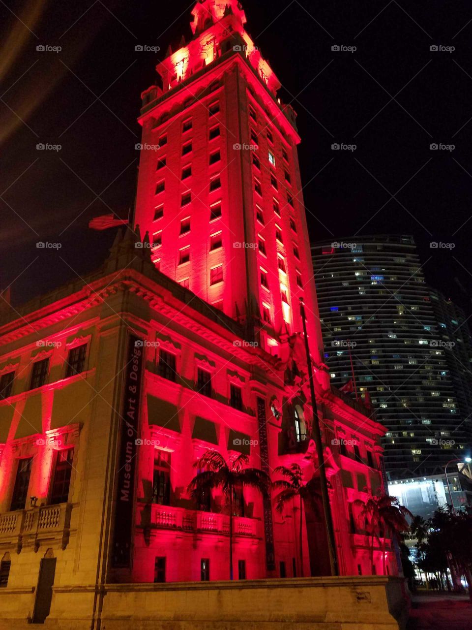 Night at bayside Miami