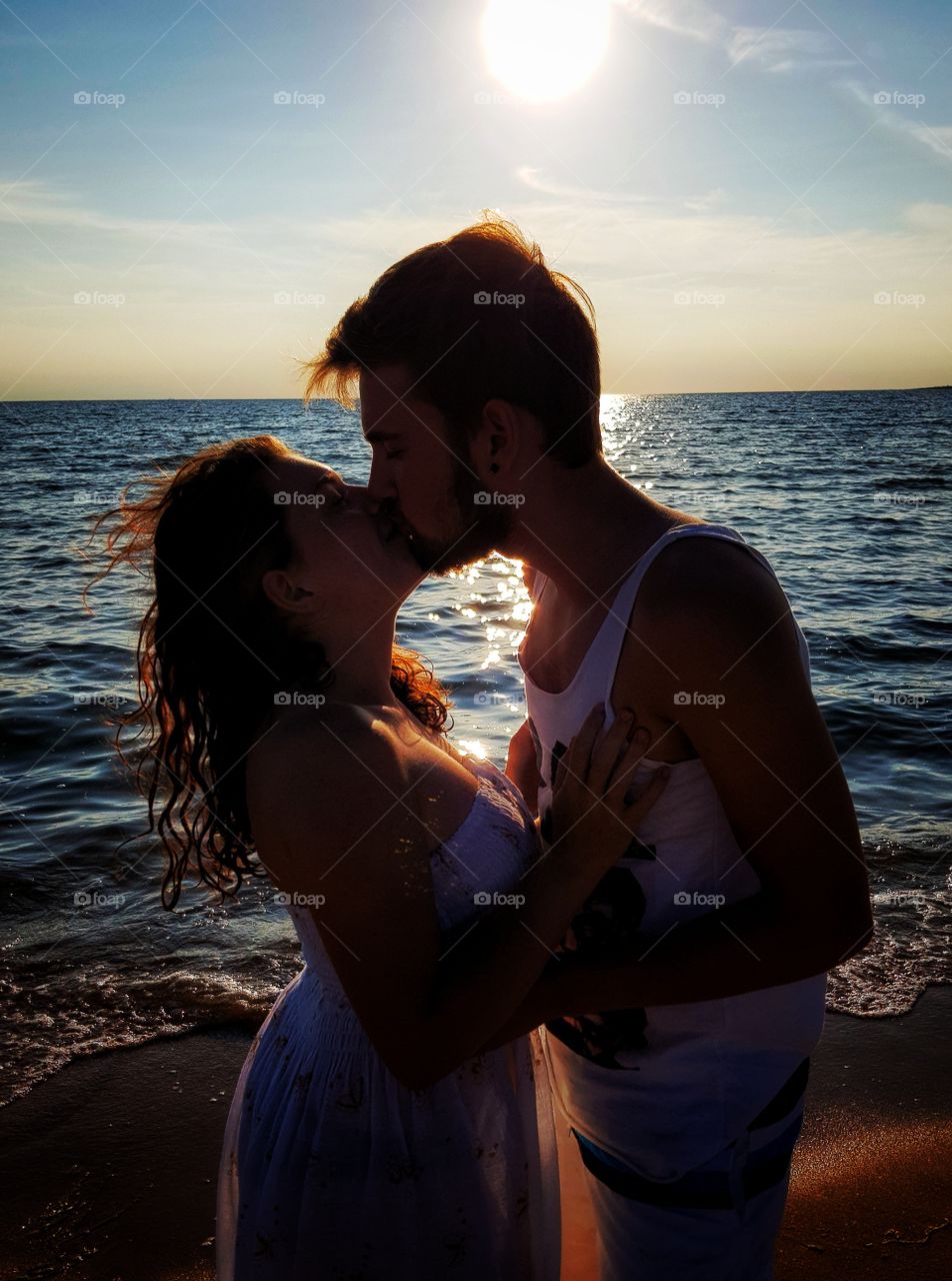 Sunset kiss