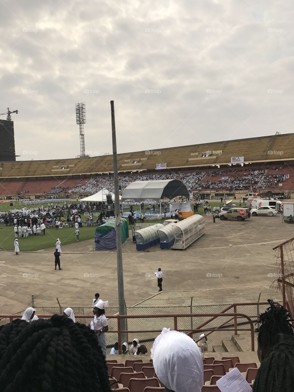 Réunion œcumenique, Stade Cidadela, Luanda, Angola, África 