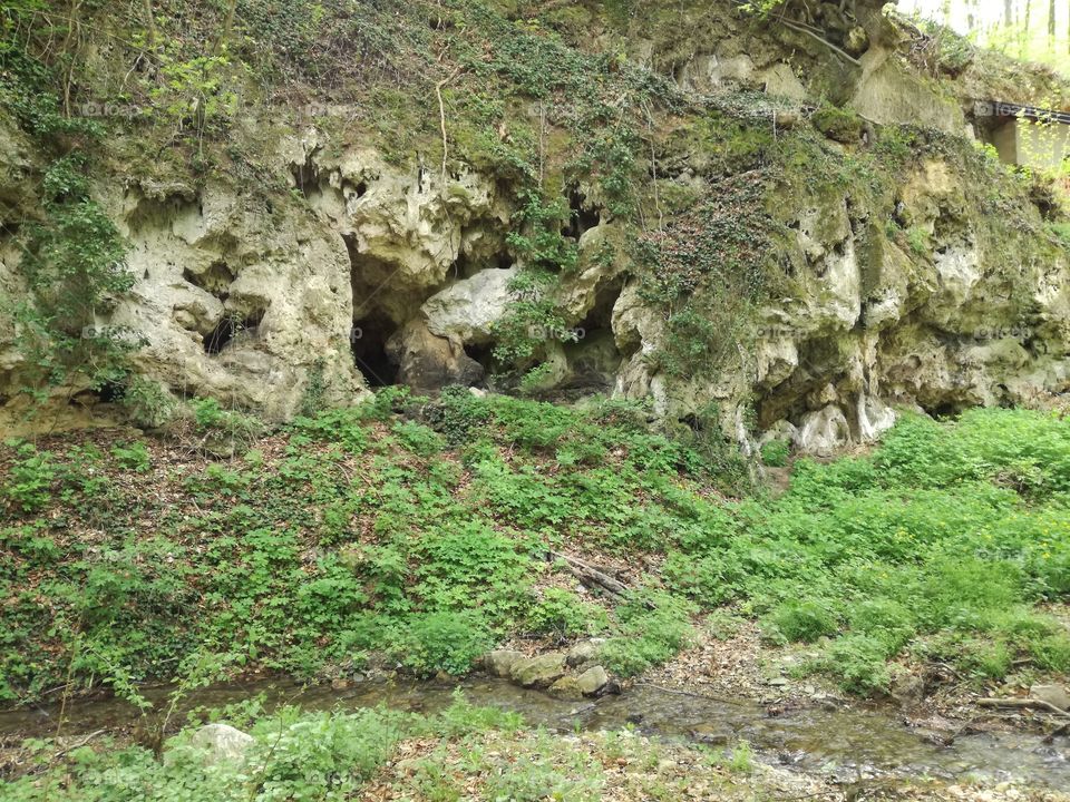 Cave complex in rock