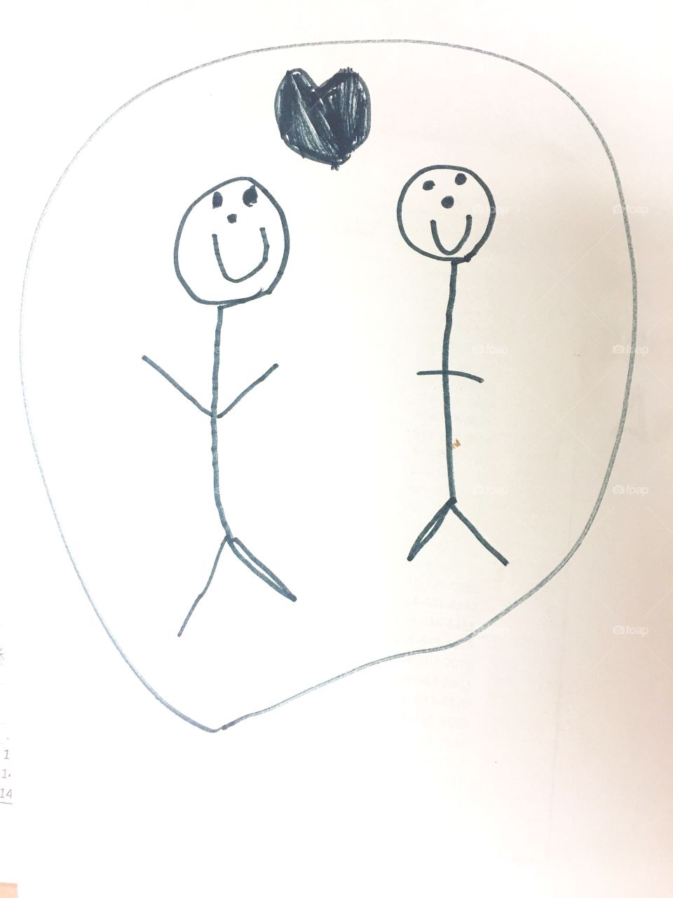 Teacher and student picture drawn by student. 
