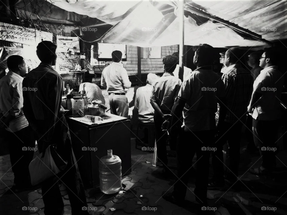 Cricket Match at Tea Stall