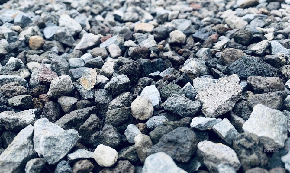 Crushed stone and gravel