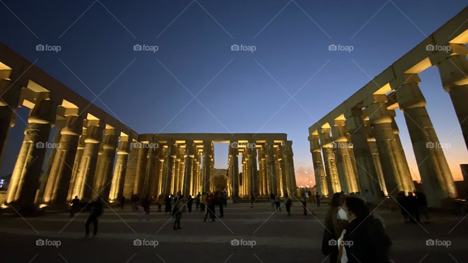 Luxor temple at night 