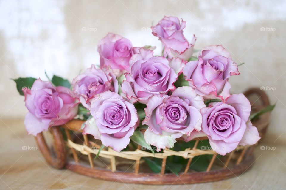 Pink roses bouquet