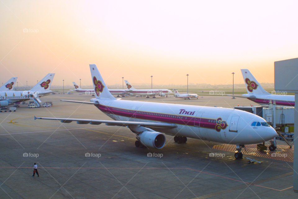 airport thai bangkok aircraft by cmosphotos