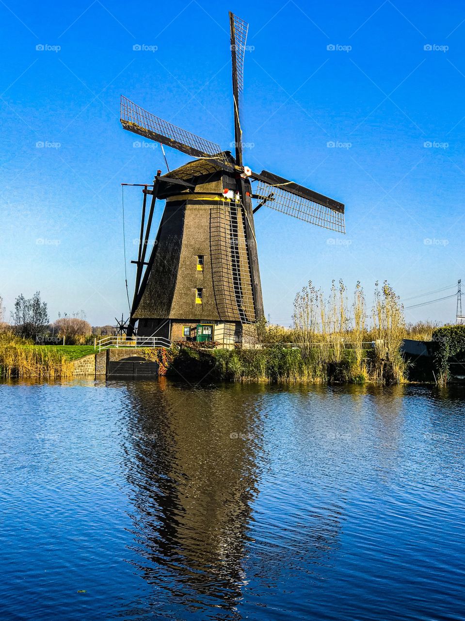 Windmill in Kinderdijk, The Netherlands