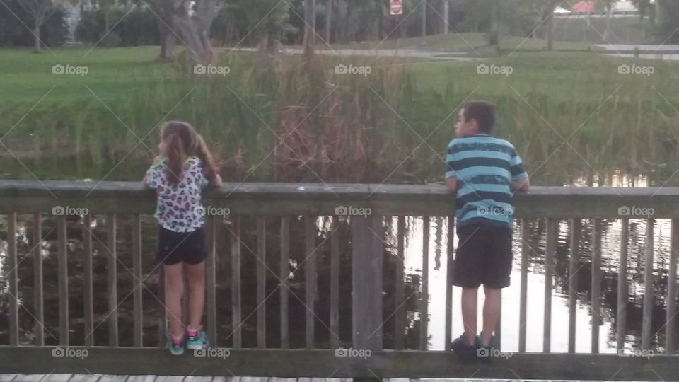 kids observing nature . kids observing nature
