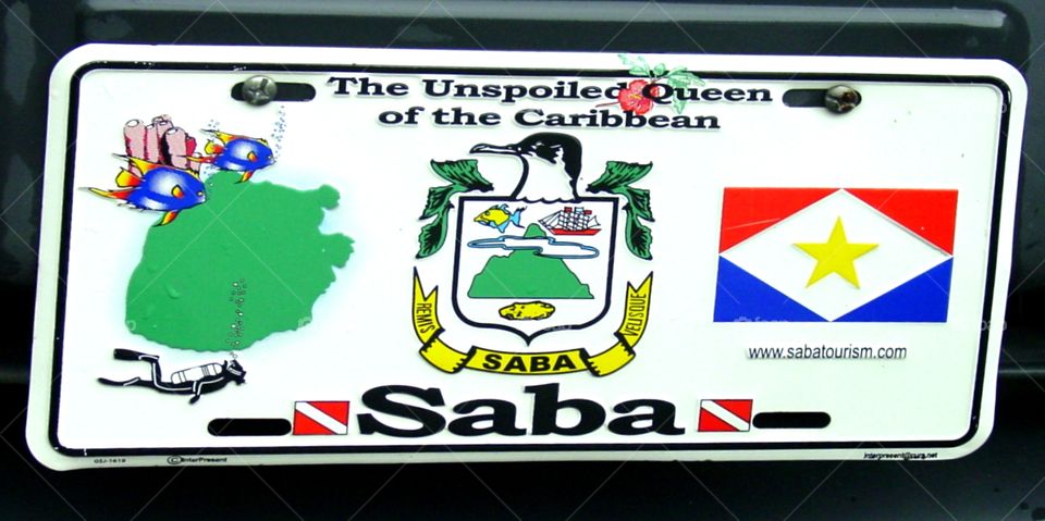Saba liscence plate