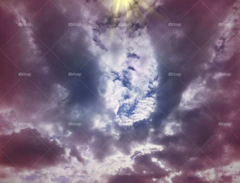 Sun and clouds. Sun and clouds