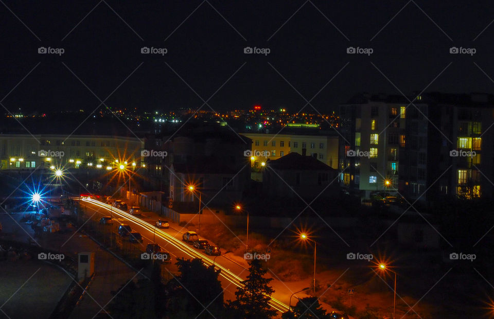 Night southern city of Sevastopol on the peninsula of Crimea