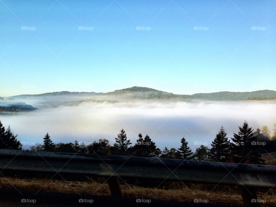 View of mountains against clear sky