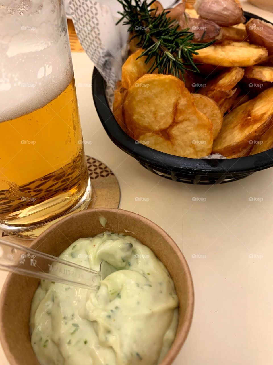 rustic potatoes with beer