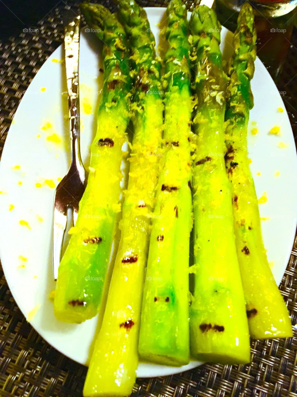 Asparagus in a restaurant.