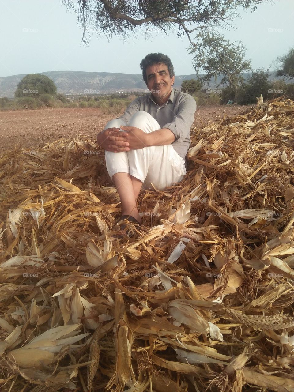 Nice seat and calm moment in rural.