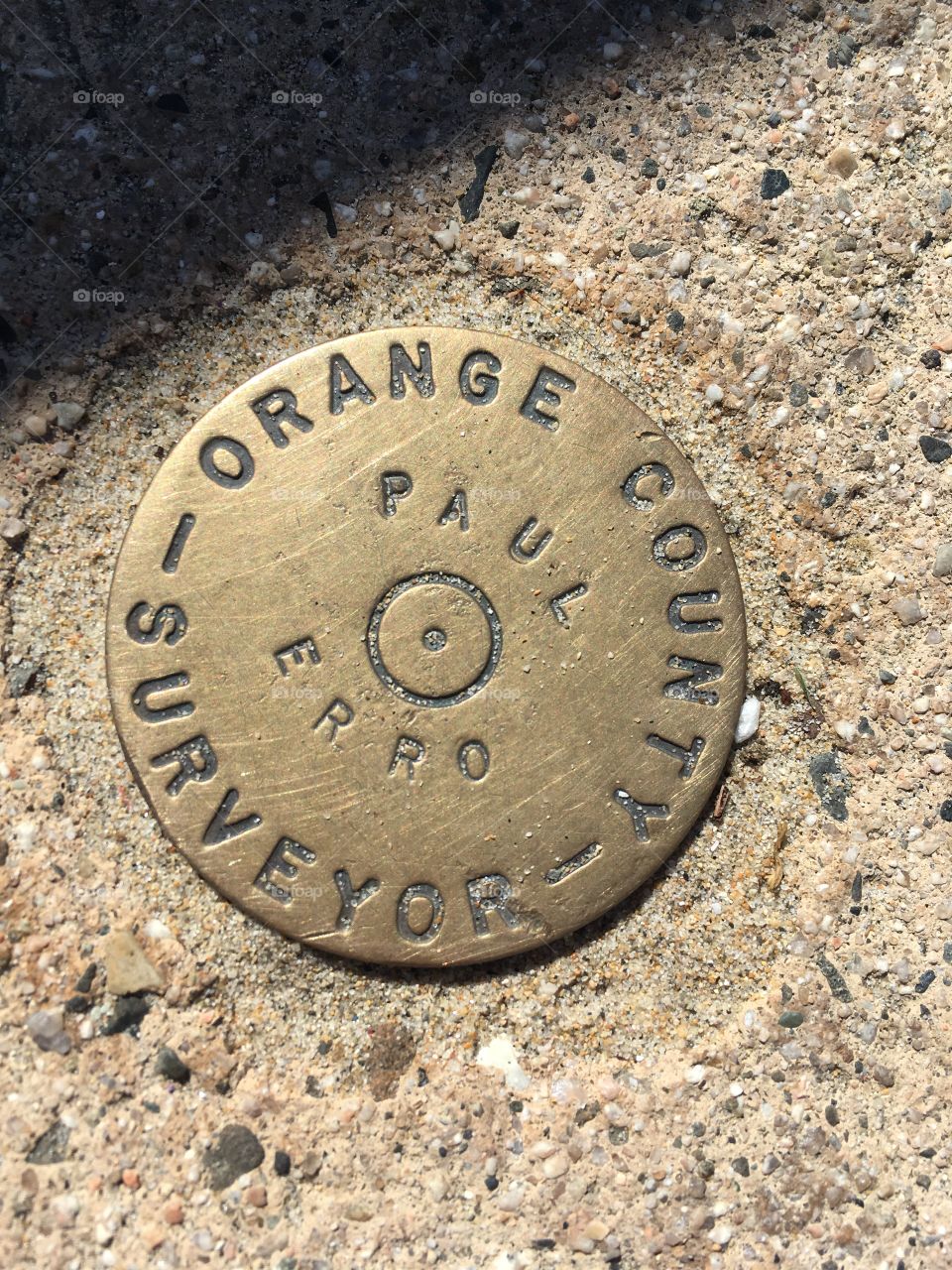 Geological marker Orange County California