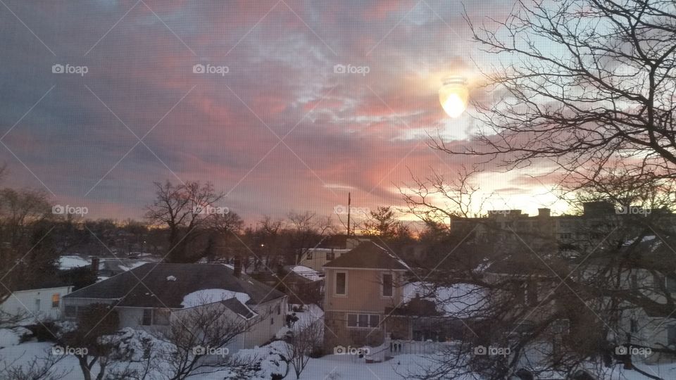 Amazing sky after snow storm