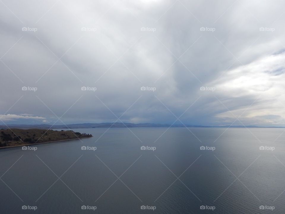 Titicaca in clouds 