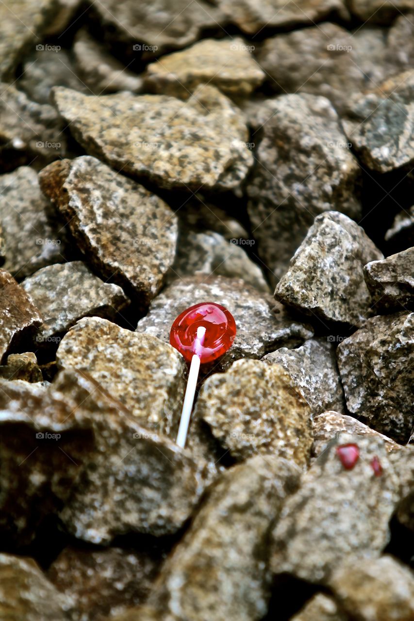 A red lollipop