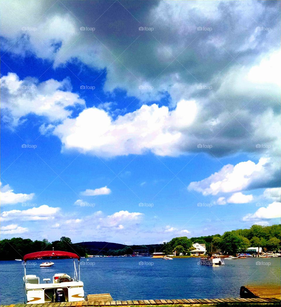 Father's day on the lake. father's day out on the lake and a beautiful day. calm, peaceful and beautiful scenery