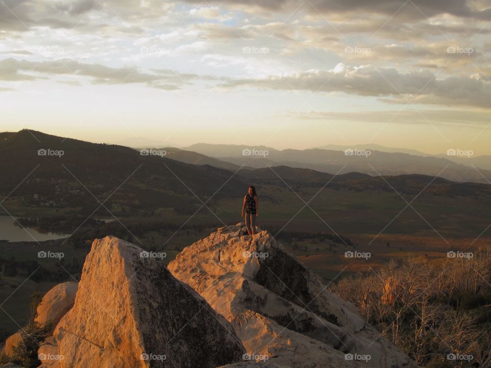 Julian . Julian, San Diego. Sunset and hike top. 