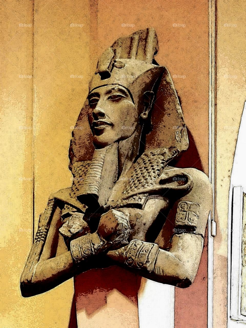 Echnaton, ägyptisches Museum Kairo, altägyptischer König, Pharao, würdevoll, eindrucksvoll, ausdrucksstark