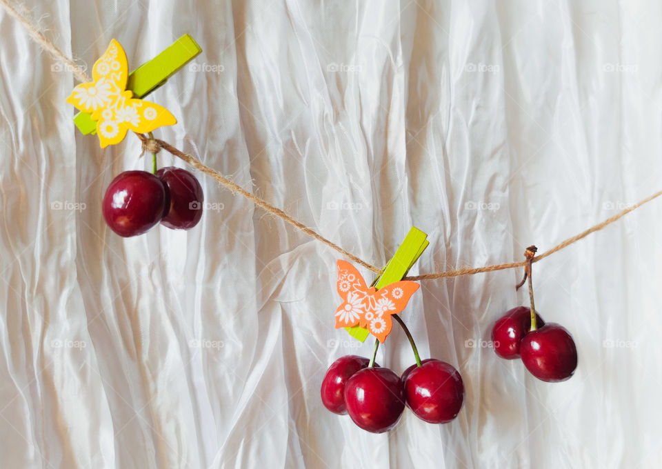 Cherry hanging