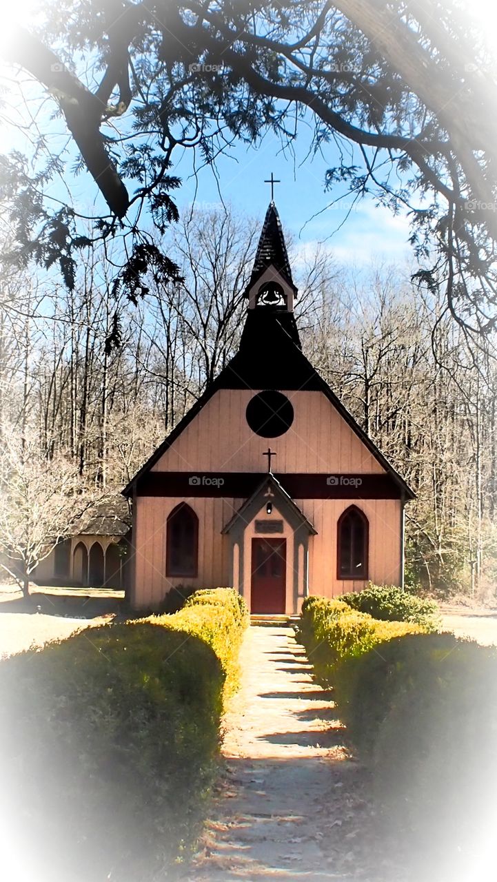 Small Country Church. Small country church located in Rugby, Tennessee  