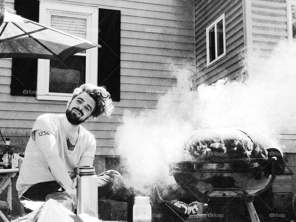 Grill master. The grill master