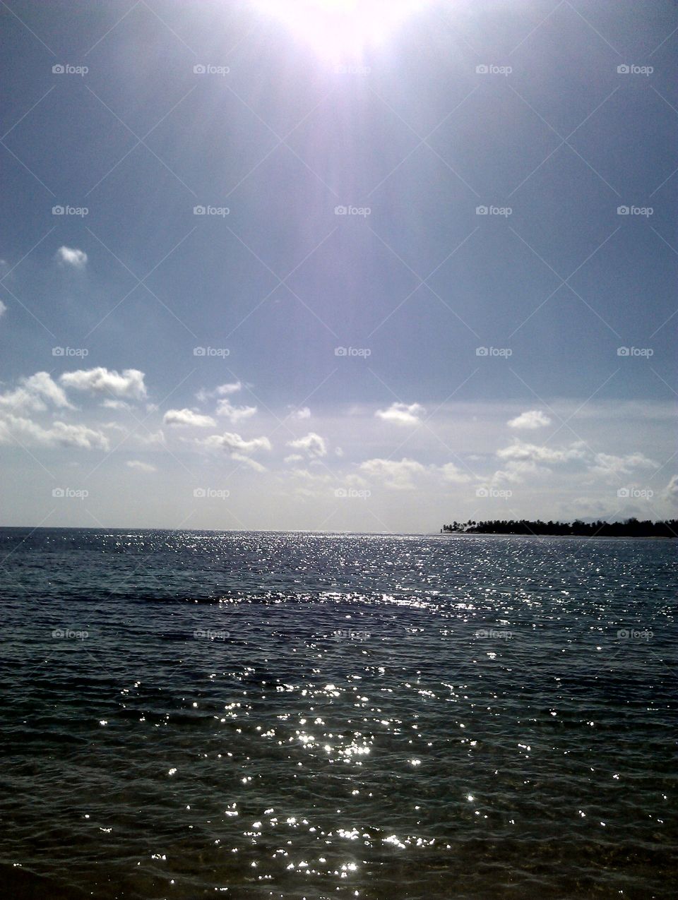 ocean horizont. sea, sky, and clouds