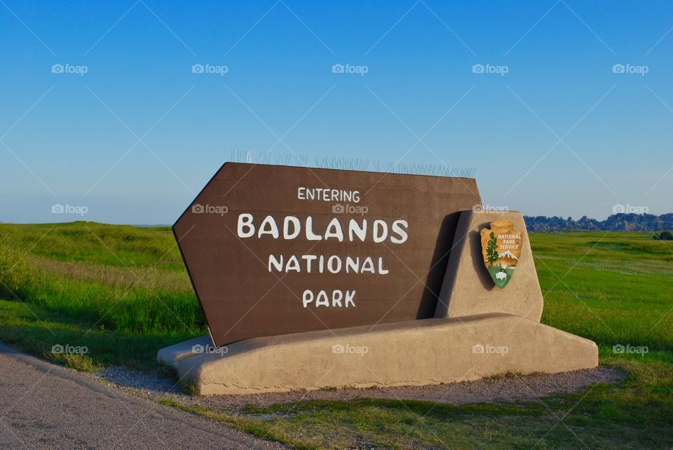 Badlands entrance 