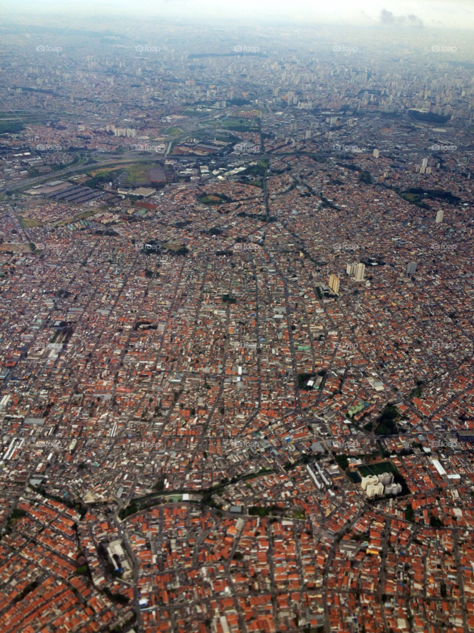 Flying over São Paulo - Brazil 