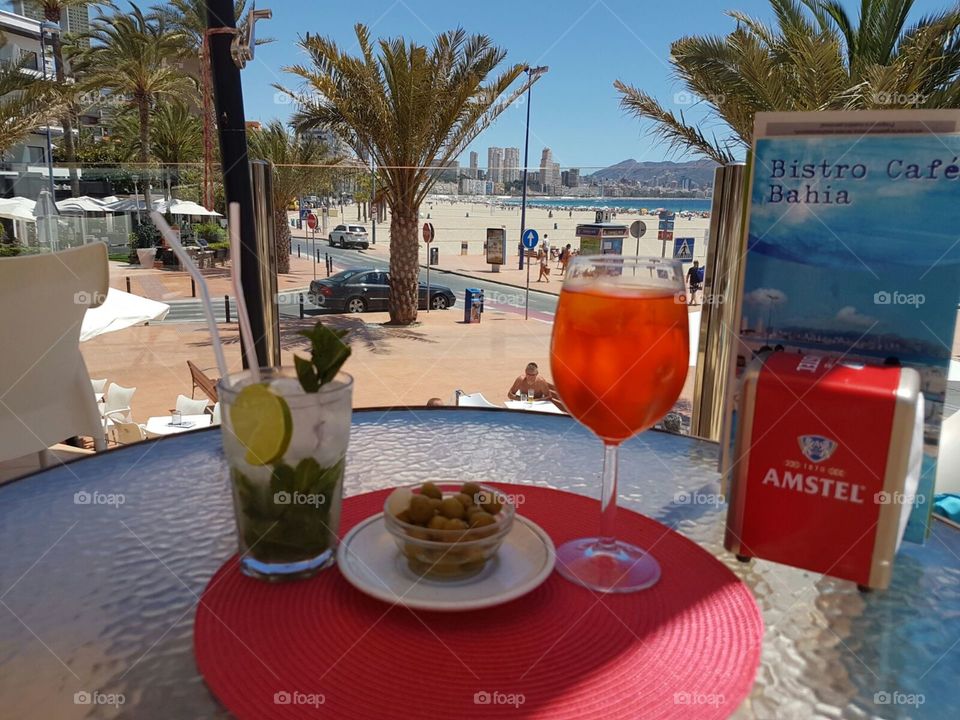 Cocktails#mojito#aperolspritz#terrace#pecking#beach