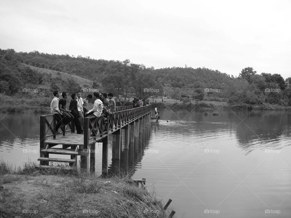 Kids on a jetty